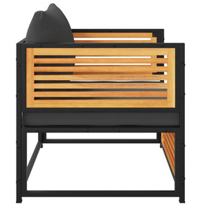 Sedia da Giardino con Cuscini in Legno Massello di Acacia 367641