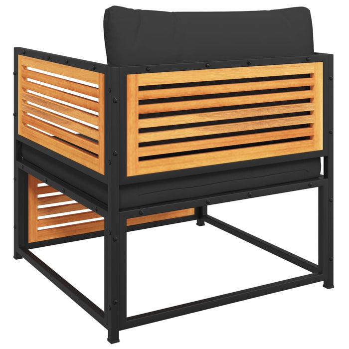 Sedia da Giardino con Cuscini in Legno Massello di Acacia 367641