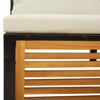 Divano da Giardino Senza Braccioli con Cuscini Massello Acacia