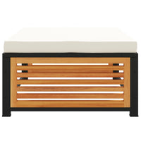 Sgabello da Giardino con Cuscini 68x68x30 cm Massello Acacia