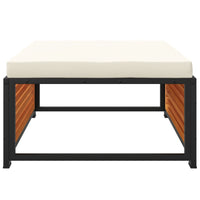 Sgabello da Giardino con Cuscini 68x68x30 cm Massello Acacia