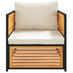 Sedia da Giardino con Cuscini in Legno Massello di Acacia 367648