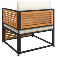 Sedia da Giardino con Cuscini in Legno Massello di Acacia 367648