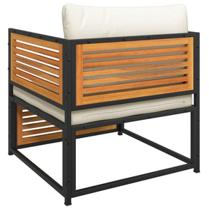 Sedia da Giardino con Cuscini in Legno Massello di Acacia 367648