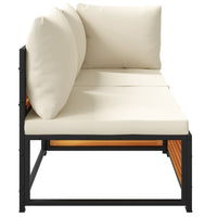 Divano da Giardino con Cuscini 2 Posti Legno Massello di Acacia 367649