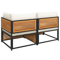 Divano da Giardino con Cuscini 2 Posti Legno Massello di Acacia 367649