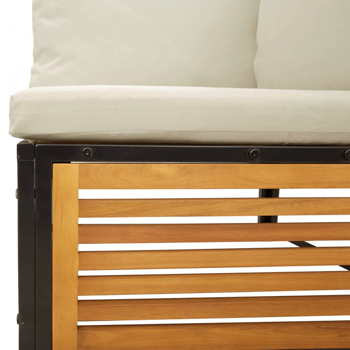 Divano da Giardino con Cuscini 2 Posti Legno Massello di Acacia 367649