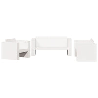 Set Salotto da Giardino 2 pz Bianco in Legno Massello di Pino 3216896