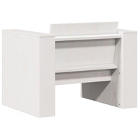 Set Salotto da Giardino 2 pz Bianco in Legno Massello di Pino 3216896