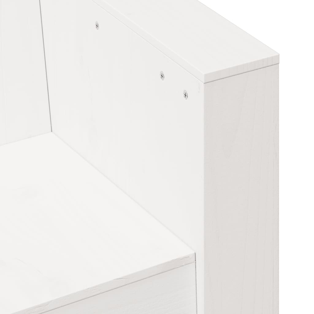 Set Salotto da Giardino 2 pz Bianco in Legno Massello di Pino 3216896