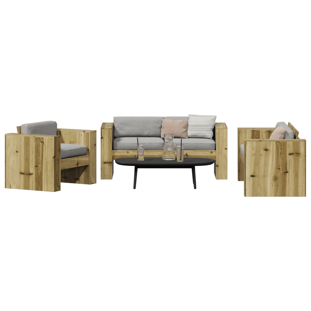 Set Salotto da Giardino 2 pz in Legno Impregnato di Pino 3216898