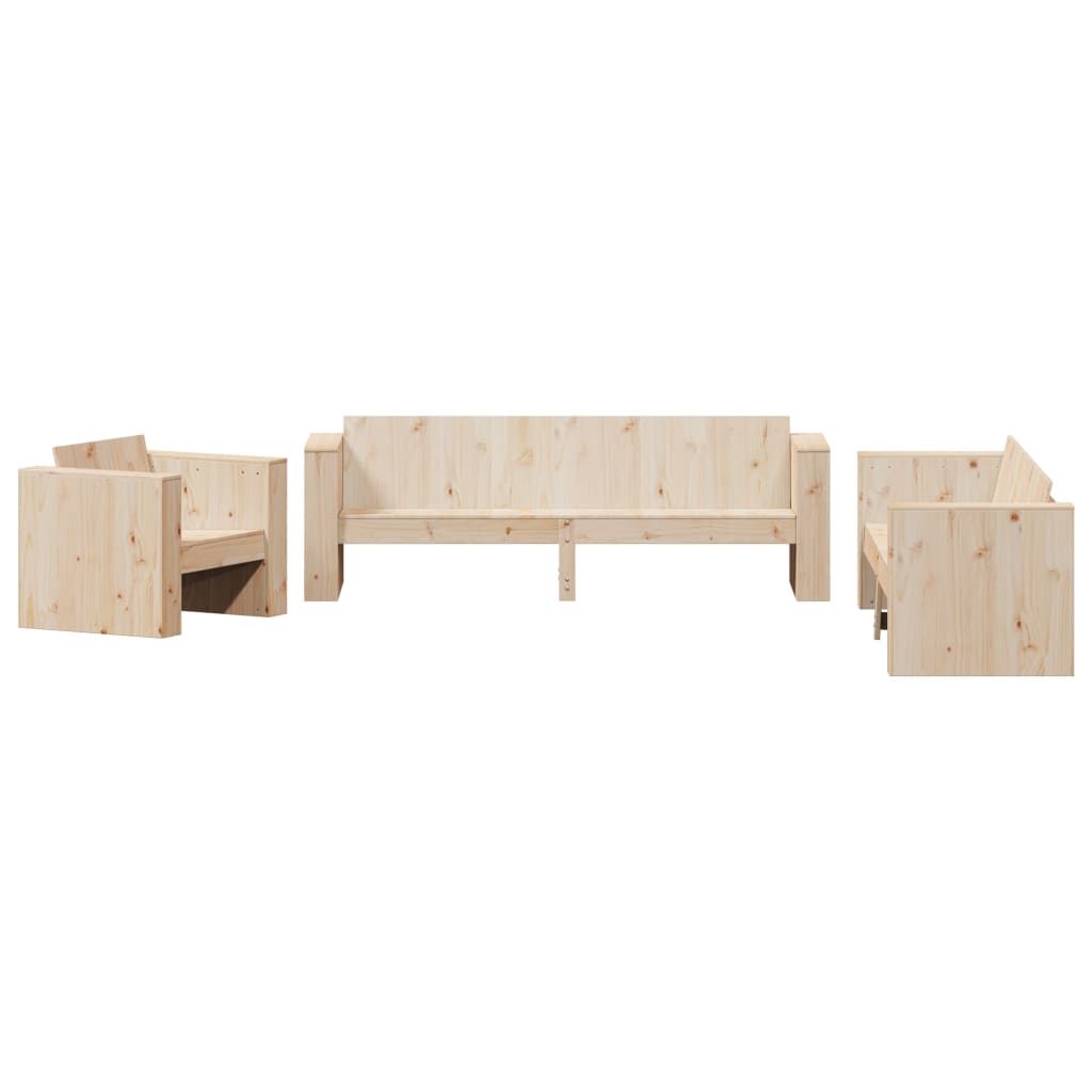 Set Salotto da Giardino 2 pz in Legno Massello di Pino 3216900