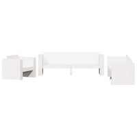 Set Salotto da Giardino 2 pz Bianco in Legno Massello di Pinocod mxl 114838
