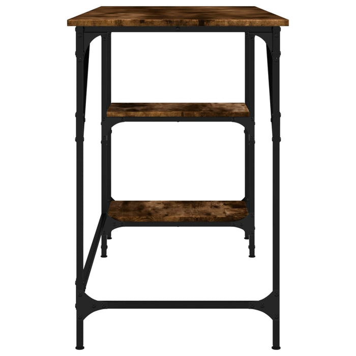 Scrivania Rovere Fumo 120x50x75cm Metallo e Legno Multistrato 845323