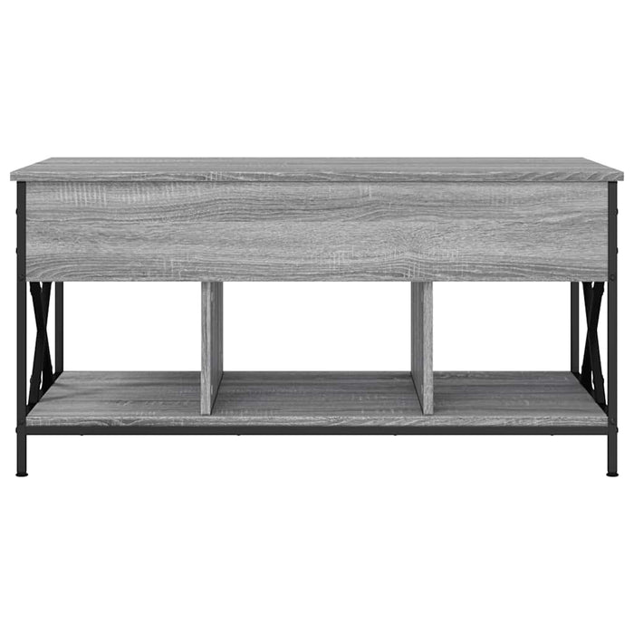 vidaXL Tavolino Salotto Grigio Sonoma 100x55x50 cm Multistrato Metallo
