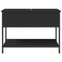 Tavolino da Salotto Nero 70x50x50cm Legno Multistrato Metallo 845341