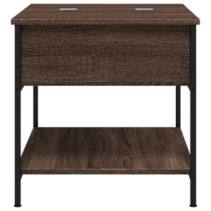 Tavolino Salotto Rovere Marrone 70x50x50cm Multistrato Metallo 845345