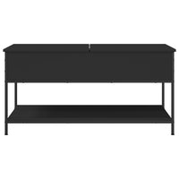 Tavolino da Salotto Nero 100x50x50cm Legno Multistrato Metallo 845346