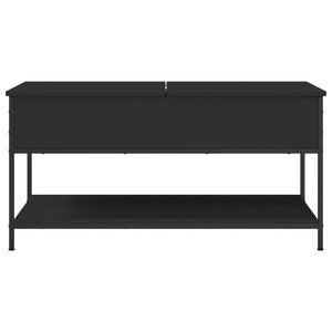 Tavolino da Salotto Nero 100x50x50cm Legno Multistrato Metallo 845346