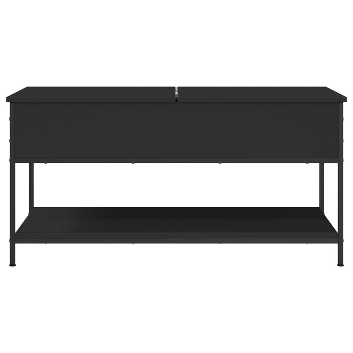 Tavolino da Salotto Nero 100x50x50cm Legno Multistrato Metallo 845346