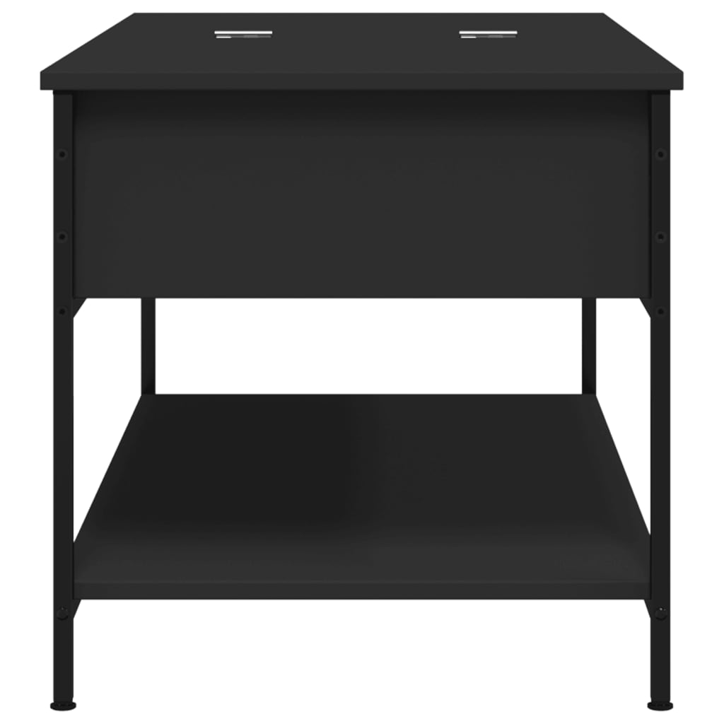 Tavolino da Salotto Nero 100x50x50cm Legno Multistrato Metallo 845346