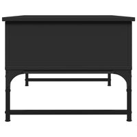 Tavolino da Salotto Nero 70x50x40 cm Legno Multistrato Metallo