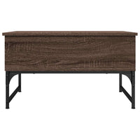 Tavolino Salotto Rovere Marrone 70x50x40cm Multistrato Metallo 845375