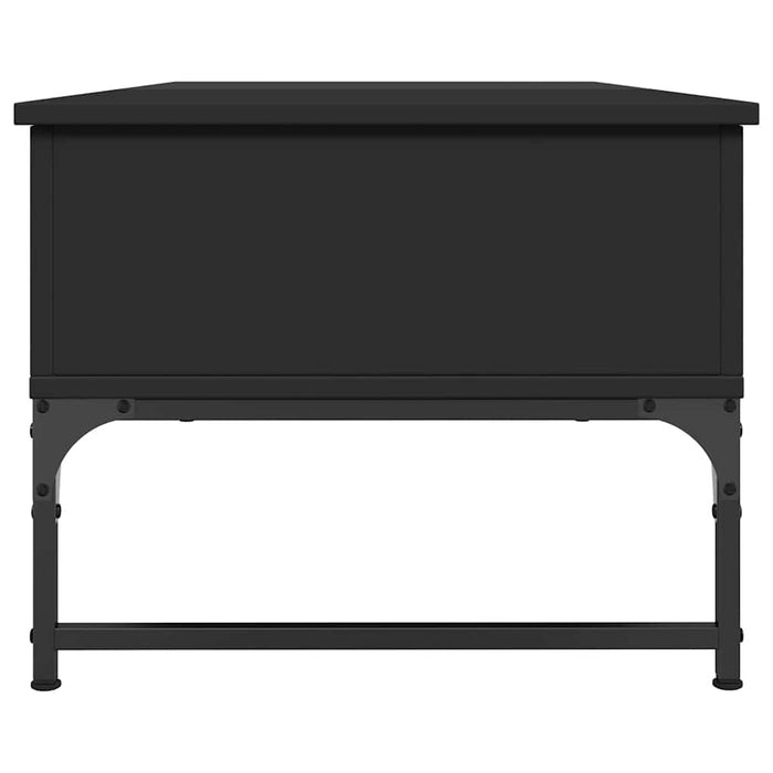 Tavolino Salotto Nero 100x50x40 cm Legno Multistrato e Metallo 845376