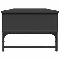 Tavolino Salotto Nero 100x50x35 cm Legno Multistrato e Metallo 845391