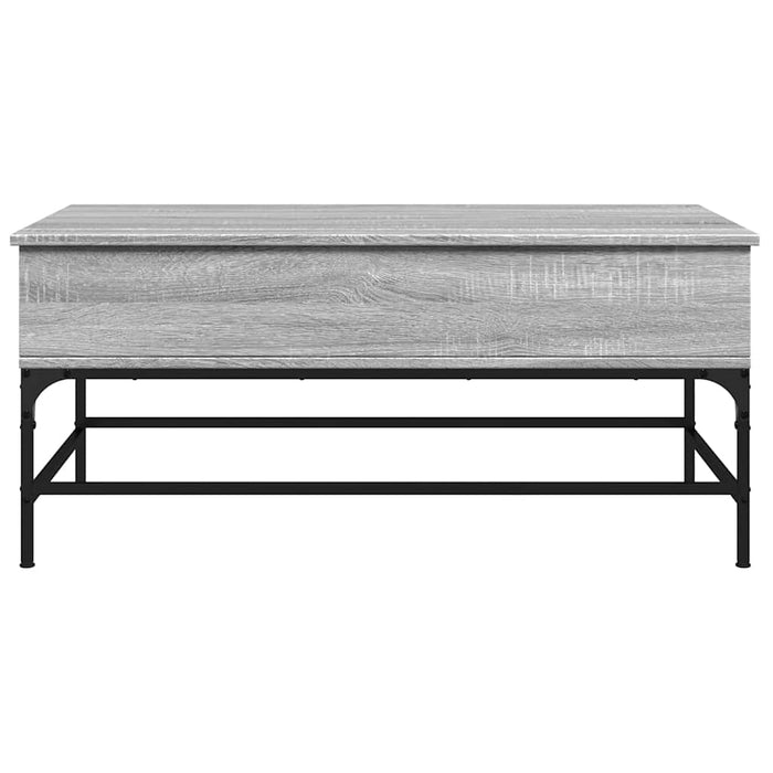 Tavolino Grigio Sonoma 100x50x45 cm Legno Multistrato e Metallo 845399