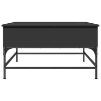 Tavolino da Salotto Nero 80x80x45cm Legno Multistrato e Metallo 845401