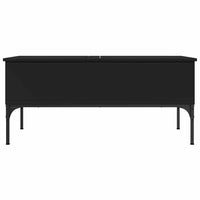 Tavolino Salotto Nero 100x50x45 cm Legno Multistrato e Metallo 845411