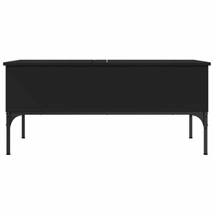 Tavolino Salotto Nero 100x50x45 cm Legno Multistrato e Metallo 845411