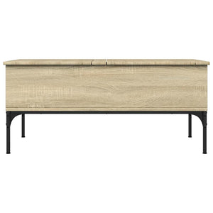 Tavolino-Tavolino da soggiorno-Tavolo Rovere Sonoma 100x50x45 cm Legno Multistrato e Metallo 899926