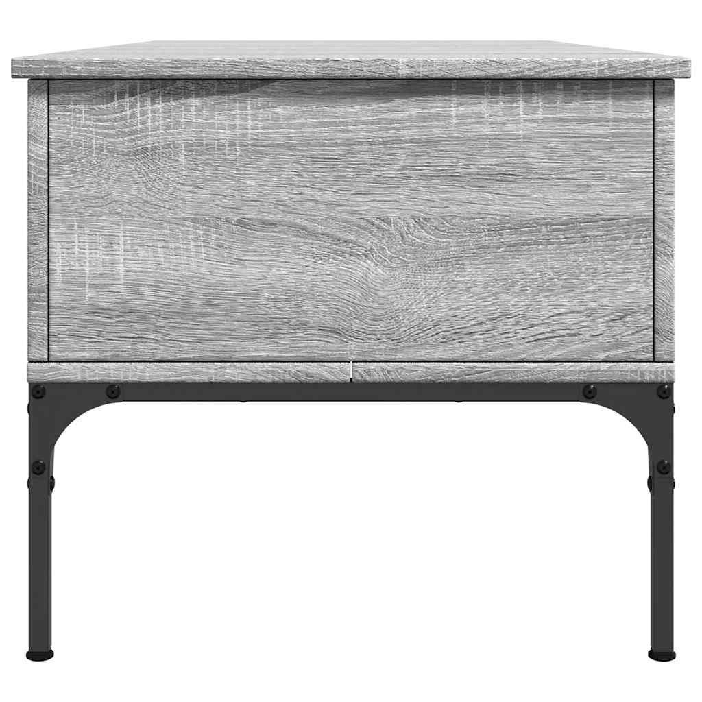 Tavolino-Tavolino da soggiorno-Tavolo Grigio Sonoma 100x50x45 cm Legno Multistrato e Metallo 245325