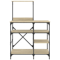 Mobile Cucina Rovere Sonoma 90x40x132 cm Multistrato e Metallo 845417