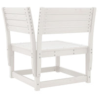 Set Salotto da Giardino 7 pz Bianco in Legno Massello di Pino