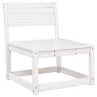 Set Salotto da Giardino 7 pz Bianco in Legno Massello di Pino