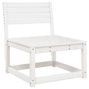 Set Salotto da Giardino 7 pz Bianco in Legno Massello di Pino