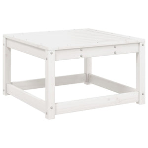 Set Salotto da Giardino 7 pz Bianco in Legno Massello di Pino