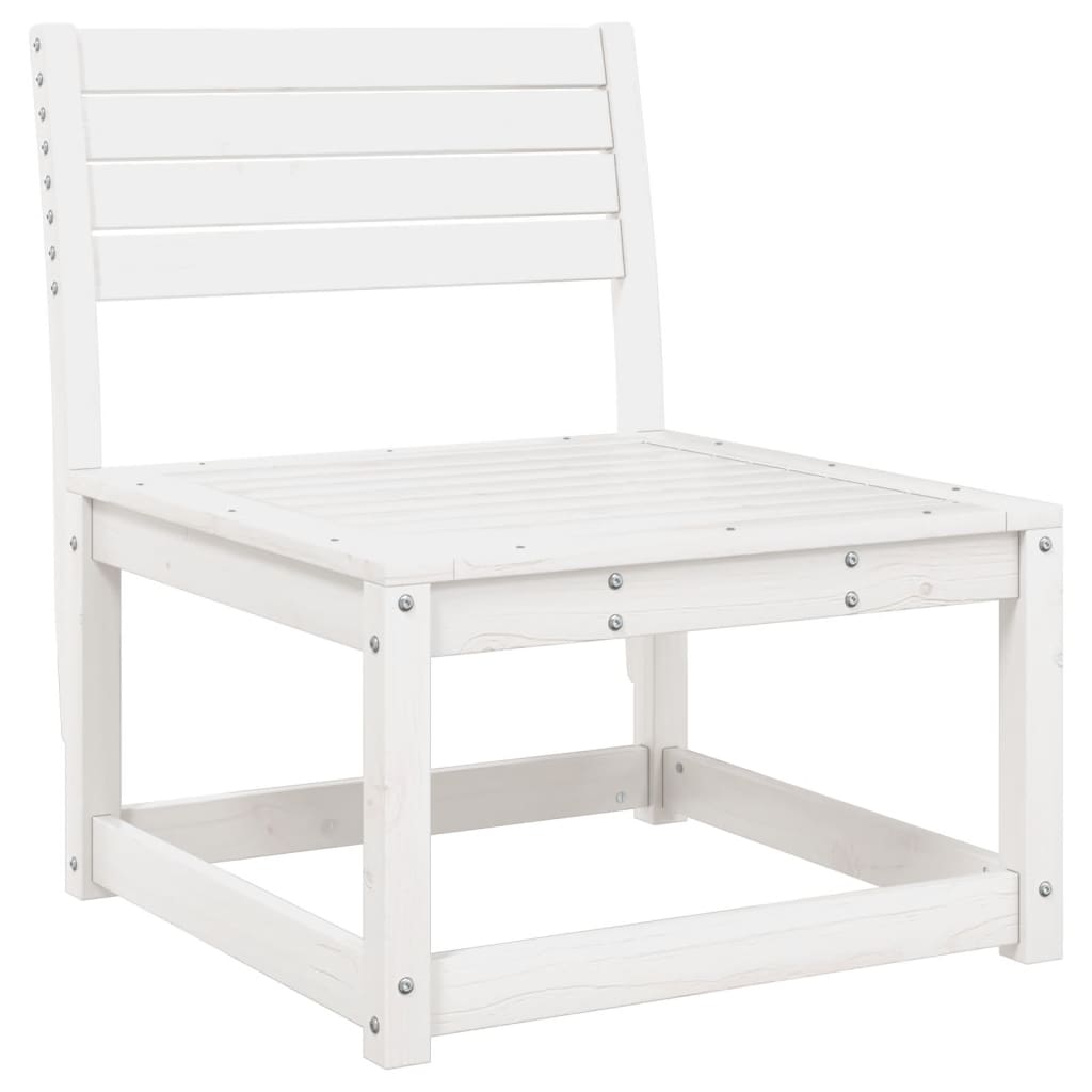 Set Salotto da Giardino 5 pz Bianco in Legno Massello di Pino 3216971