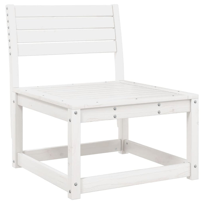 Set Salotto da Giardino 5 pz Bianco in Legno Massello di Pino 3216971
