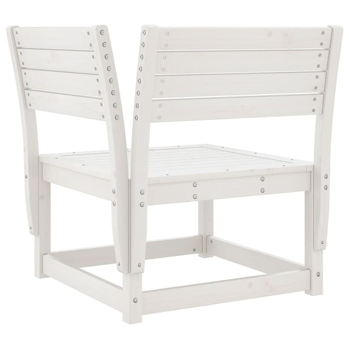 Set Salotto da Giardino 5 pz Bianco in Legno Massello di Pino 3216971