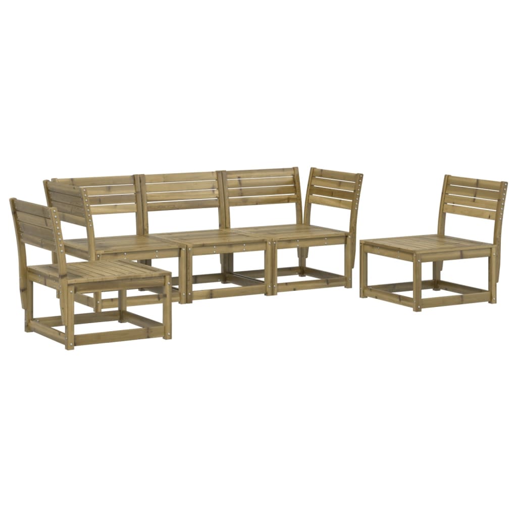 Set Divani da Giardino 5 pz in Legno Impregnato di Pino 3216974