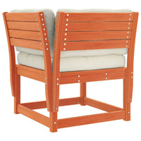 Set Divani Giardino 5pz con Cuscini Marrone Cera Massello Pino 3216977