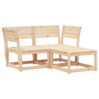 Set Divani da Giardino 3 pz in Legno Massello di Pino 3216985