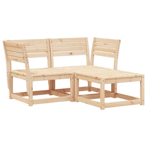 Set Divani da Giardino 3 pz in Legno Massello di Pino 3216985