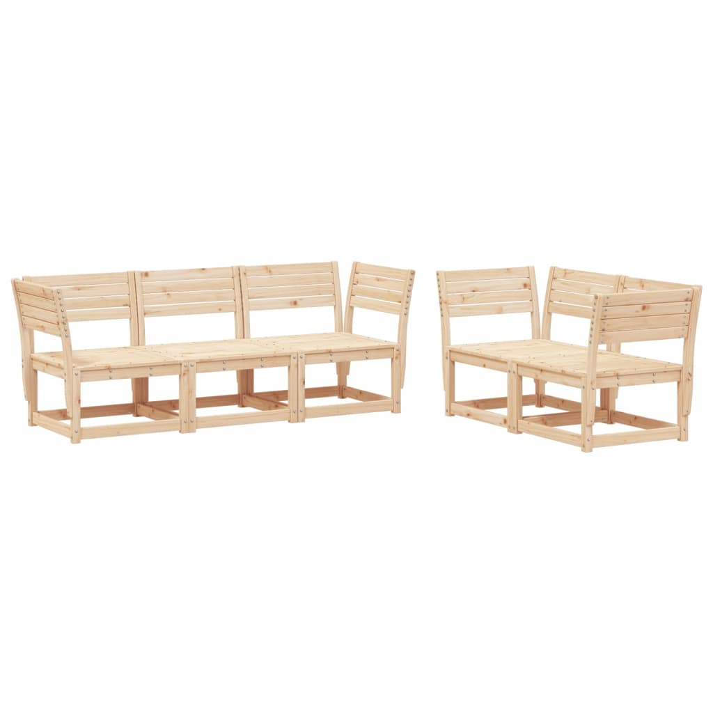 Set Divani da Giardino 5 pz in Legno Massello di Pino 3216995