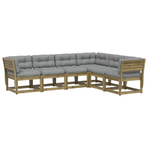 Set Divani da Giardino 6pz con Cuscini Legno Impregnato di Pinocod mxl 88505