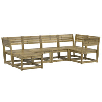 Set Divani da Giardino 6 pz in Legno Impregnato di Pino 3217034